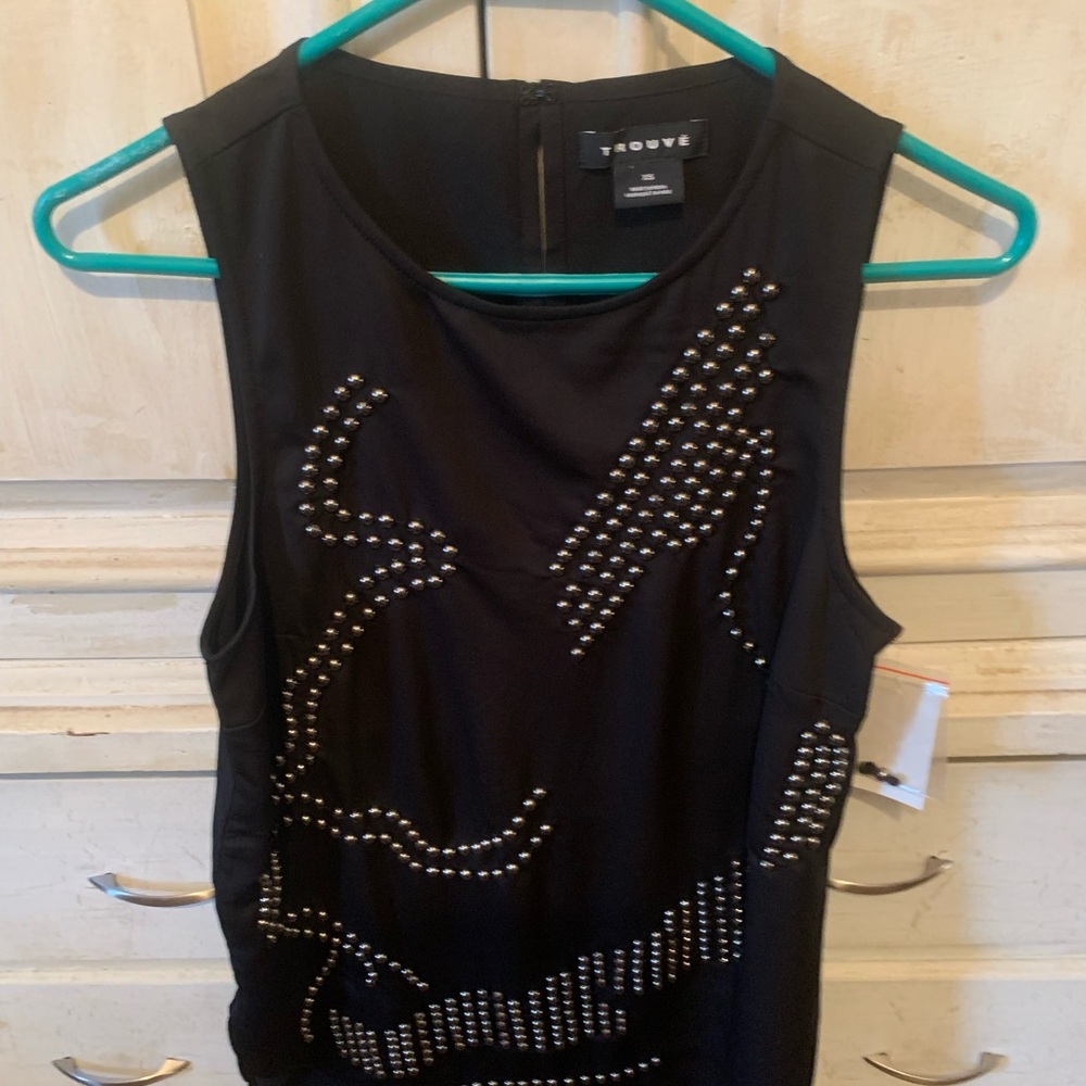Black Studded Women's Blouse